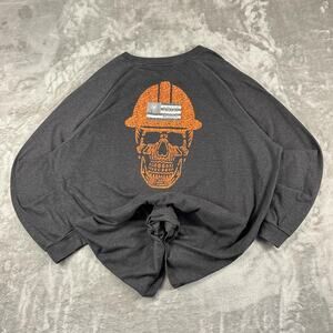 Ariat Rebar Work Graphic Long Sleeve Shirt Gray Skull Print 3XL